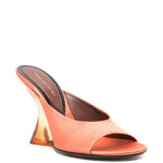Mules con tacco scolpito in arancione Dries van noten - donna 