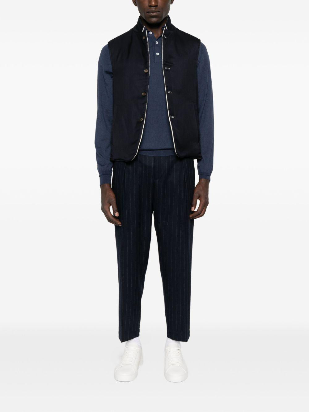 Polo a maniche lunghe in blu Lardini - uomo 