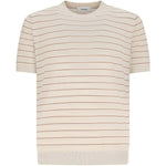 T-shirt a righe in beige Lardini - uomo 
