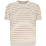 T-shirt a righe in beige Lardini - uomo 