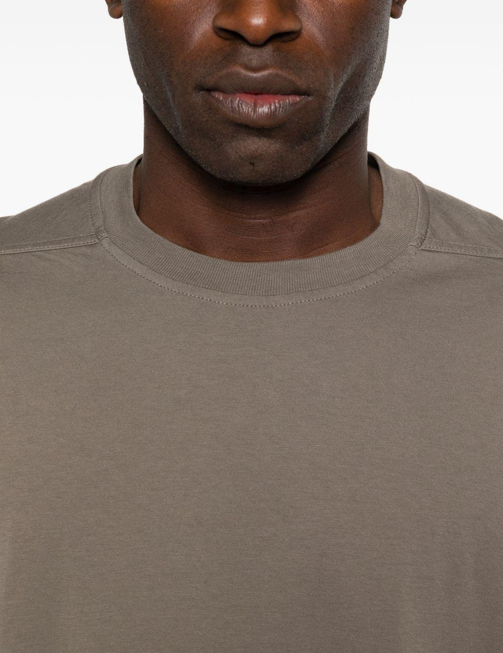 T-shirt girocollo in grigio Rick owens - uomo 