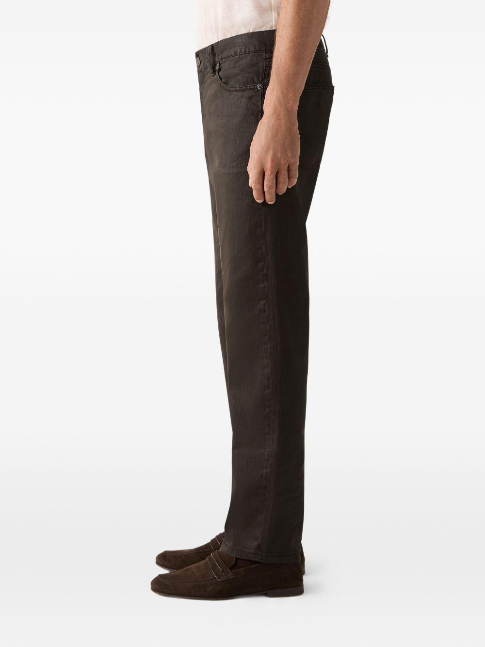 Pantaloni Stretch Roccia in nero Zegna - uomo 