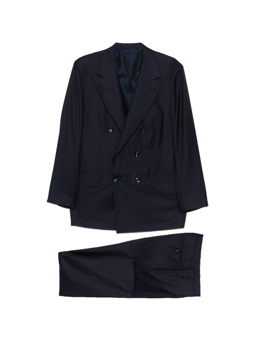 Completo doppiopetto in blu Kiton - uomo 