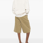 Felpa con logo in beige 