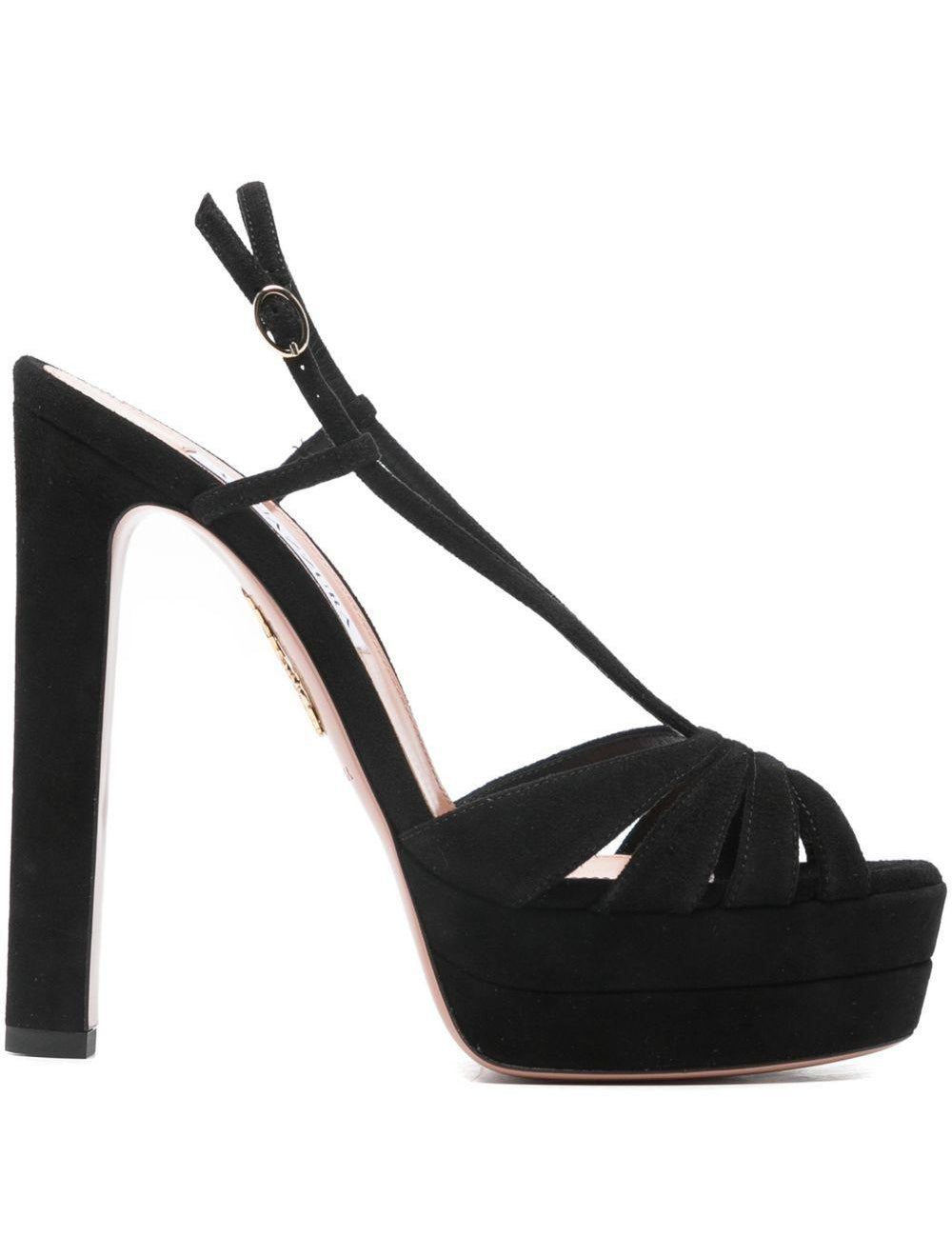 Sandali a tacco alto aimée in nero Aquazzura - donna 