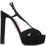 Sandali a tacco alto aimée in nero Aquazzura - donna 