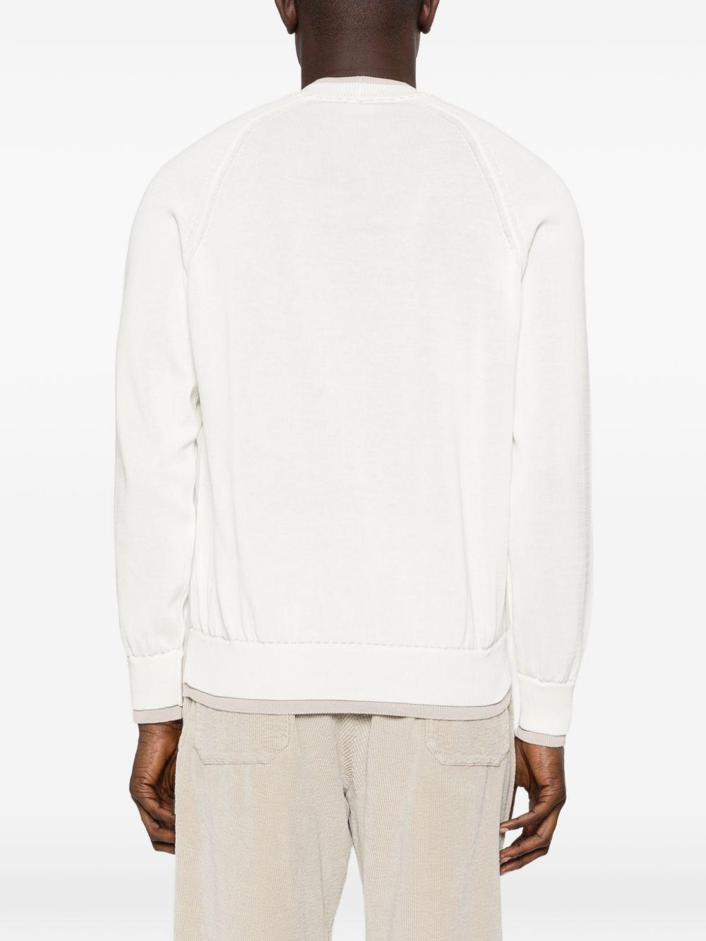 Maglia girocollo in bianco e beige Eleventy - uomo 