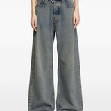 Jeans a vita bassa e gamba larga in blu Diesel - donna 