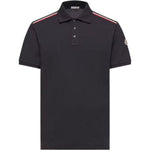 Polo con applicazione logo in blu Moncler - uomo 