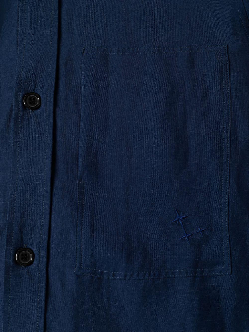 Giacca-camicia con tasche in blu Laneus - uomo 