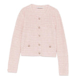 Cardigan in mglia con paillettes in rosa Alessandra rich - donna 
