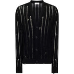 Cardigan effetto vissuto con bottoni in nero Laneus - uomo 