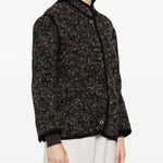 Giacca in tweed con colletto in marrone Blazé milano - donna 