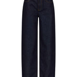 Jeans Samur a cinque tasche con logo e toppa in blu Loulou de saison - donna 