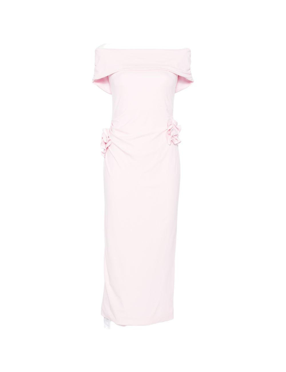 Abito midi con scollo a barca in rosa chiaro Roland Mouret - donna 