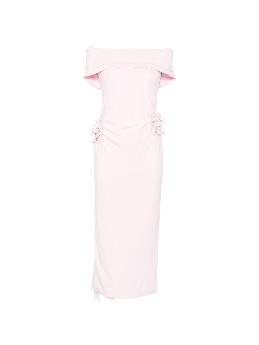 Abito midi con scollo a barca in rosa chiaro Roland Mouret - donna 