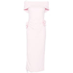 Abito midi con scollo a barca in rosa chiaro Roland Mouret - donna 