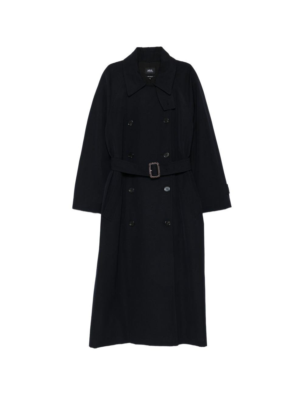 Cappotto trench doppiopetto in blu A.P.C. - donna 