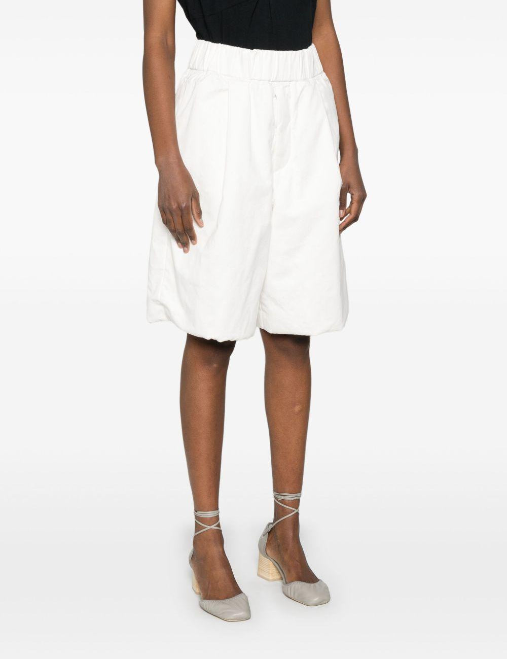 Shorts plato in bianco dries van noten - donna 