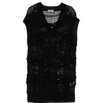 Gilet in maglia in nero Yohji yamamoto - uomo<BR/> 