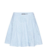 Gonna mini a fiori in azzurro ROTATE - donna 