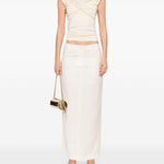 Gonna lunga a tubino in beige Aya Muse - donna 