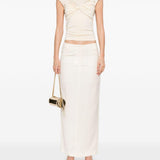 Gonna lunga a tubino in beige Aya Muse - donna 