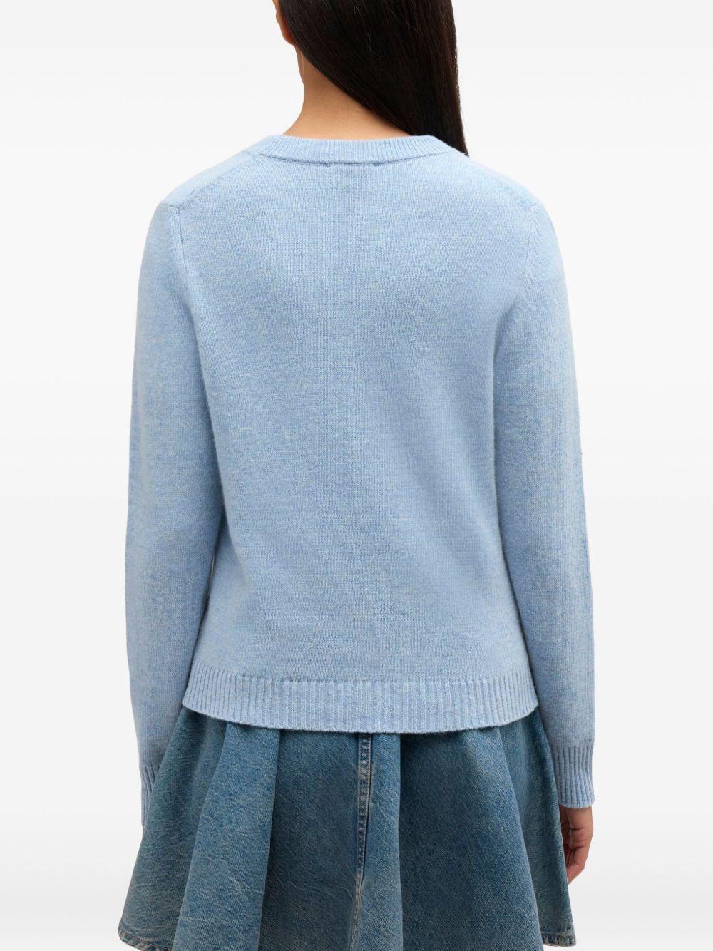 Maglione con intarsio Teddy in blu Ganni - donna 