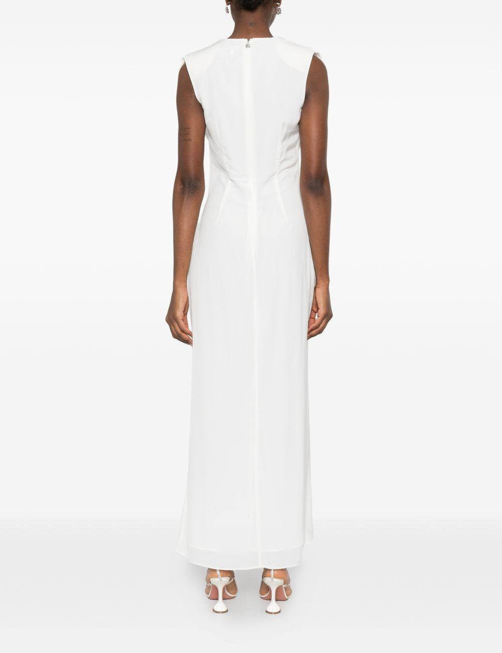 Abito lungo con scialle in bianco Rotate - donna 