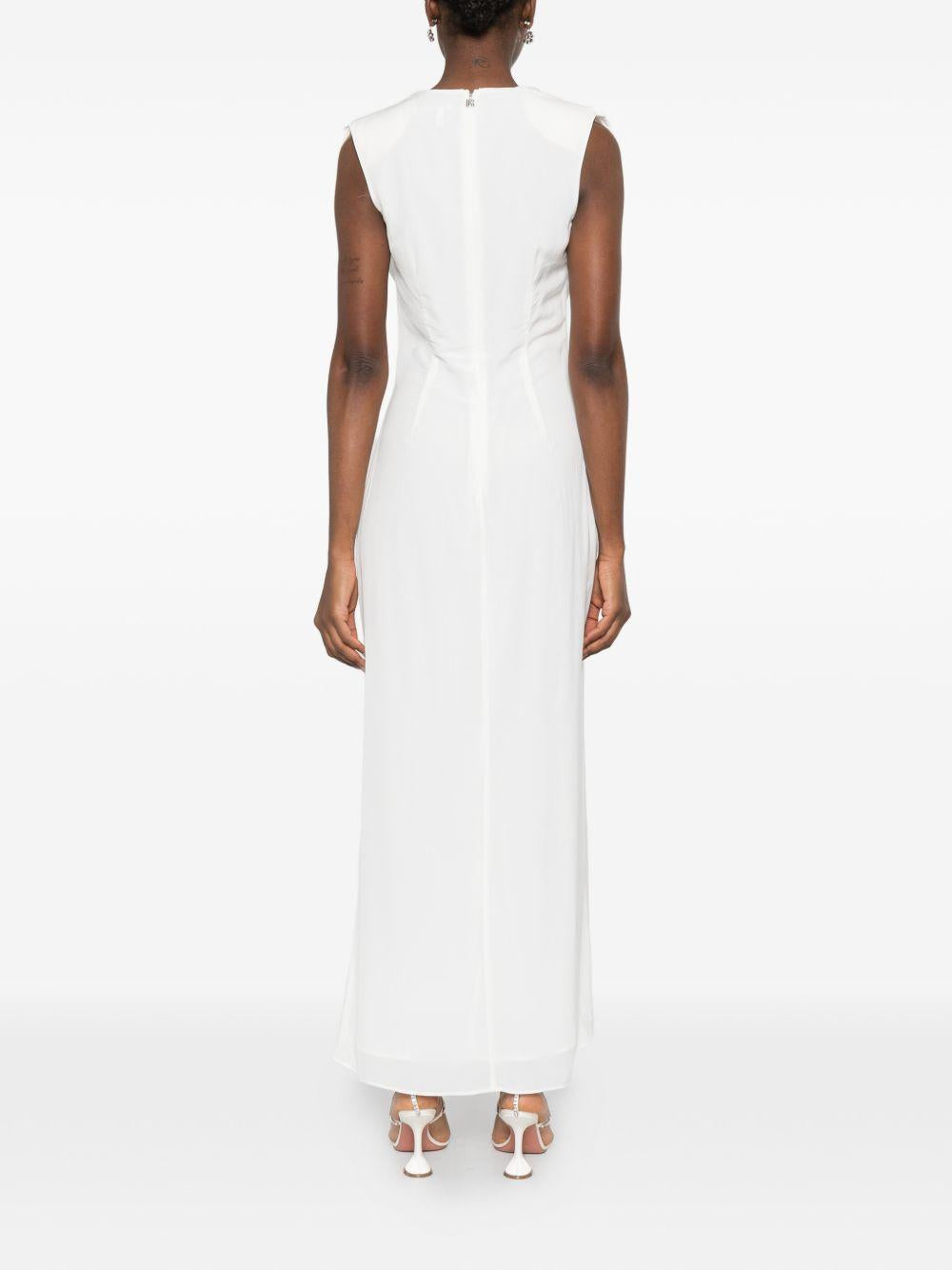 Abito lungo con scialle in bianco Rotate - donna 