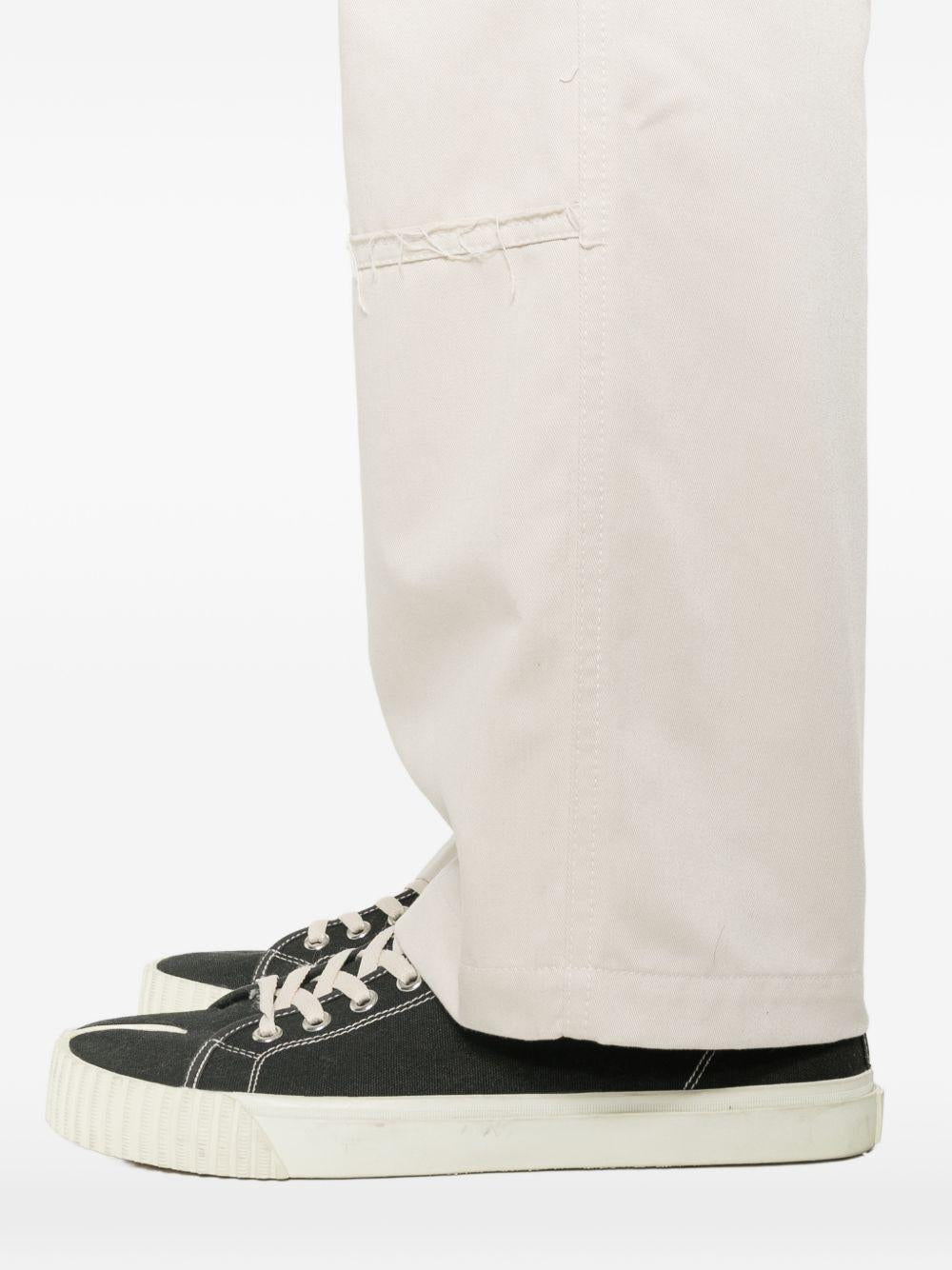 Pantaloni con cuciture a contrasto in avorio MM6 Maison Margiela - uomo 