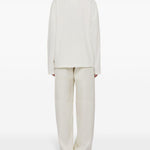 T-shirt con logo a maniche lunghe in bianco Jil sander - unisex 