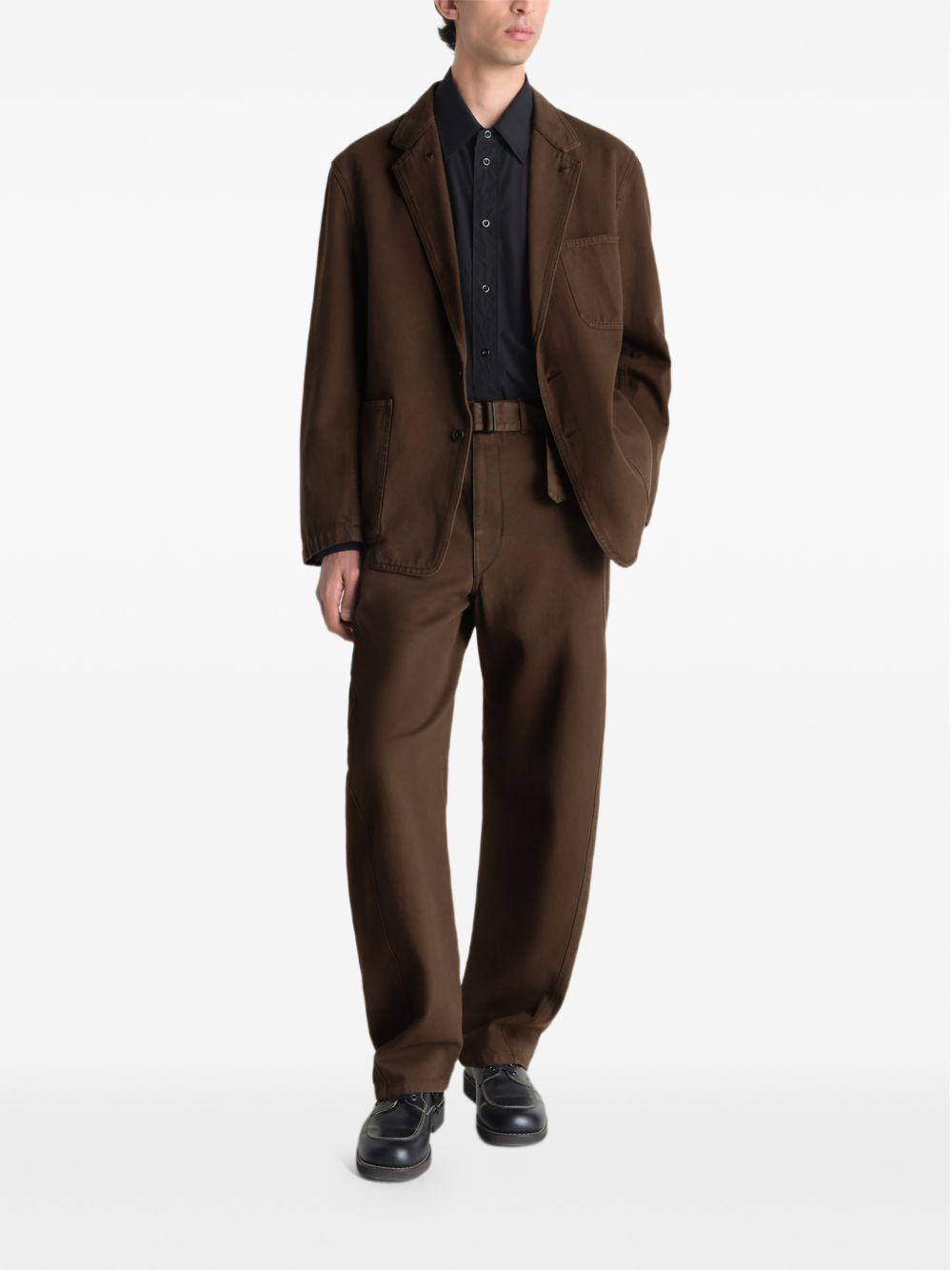 Jeans con cintura in marrone Lemaire - uomo 