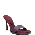 Mules in pelle con punta quadrata in viola The attico - donna 
