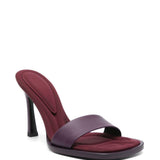 Mules in pelle con punta quadrata in viola The attico - donna 