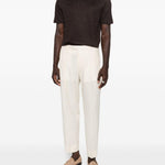 Pantaloni affusolati con pieghe in beige Briglia 1949 - uomo 