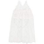 Abito midi con scollo a V in pizzo in bianco Maurizio - donna 