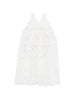 Abito midi con scollo a V in pizzo in bianco Maurizio - donna