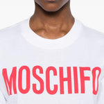 T-shirt con stampa moschifo in bainco Moschino - donna 