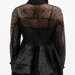 Camicia a pois in nero Ganni - donna 