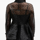 Camicia a pois in nero Ganni - donna 