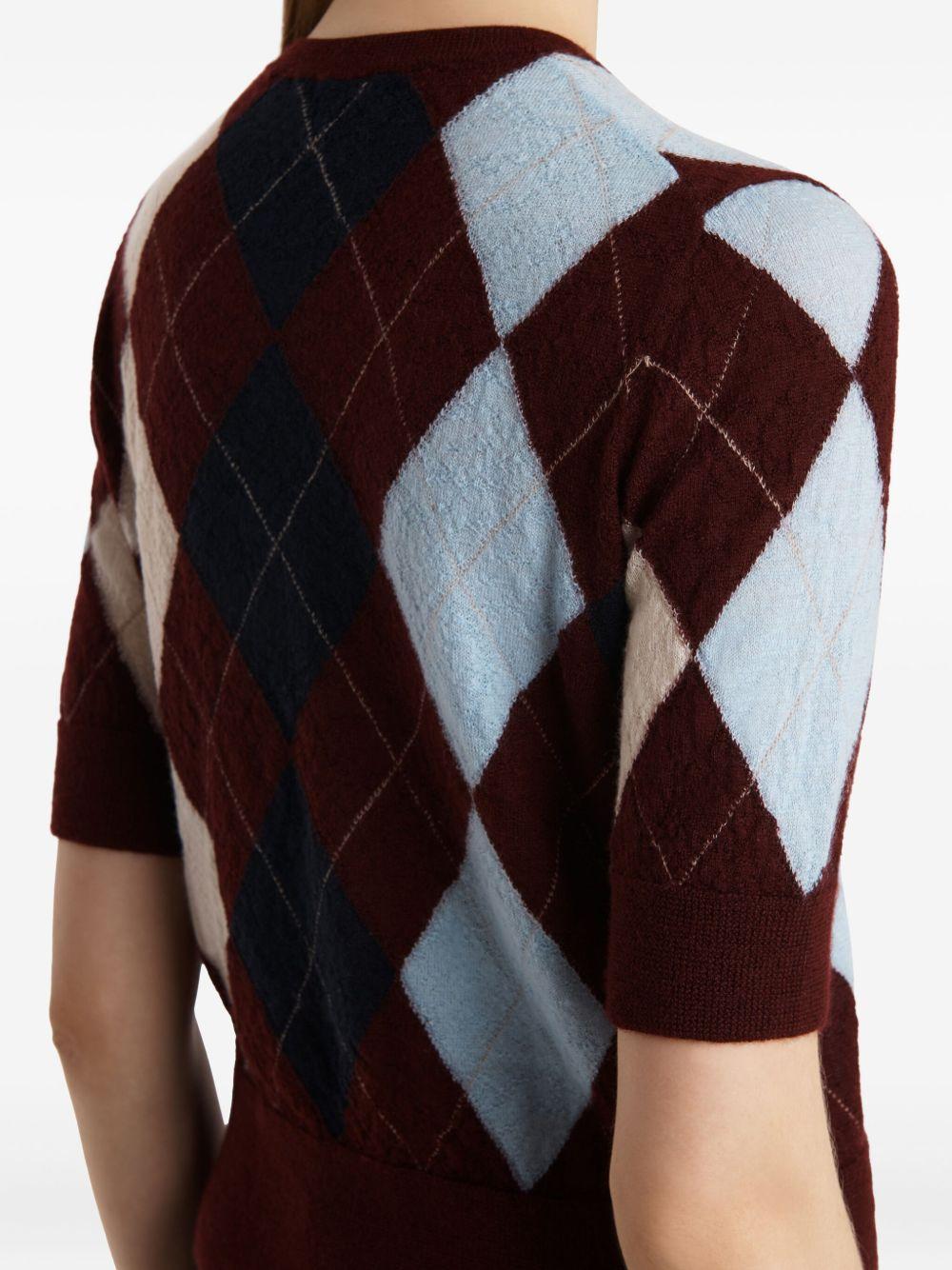 Top a maniche corte in rosso Khaite - donna 