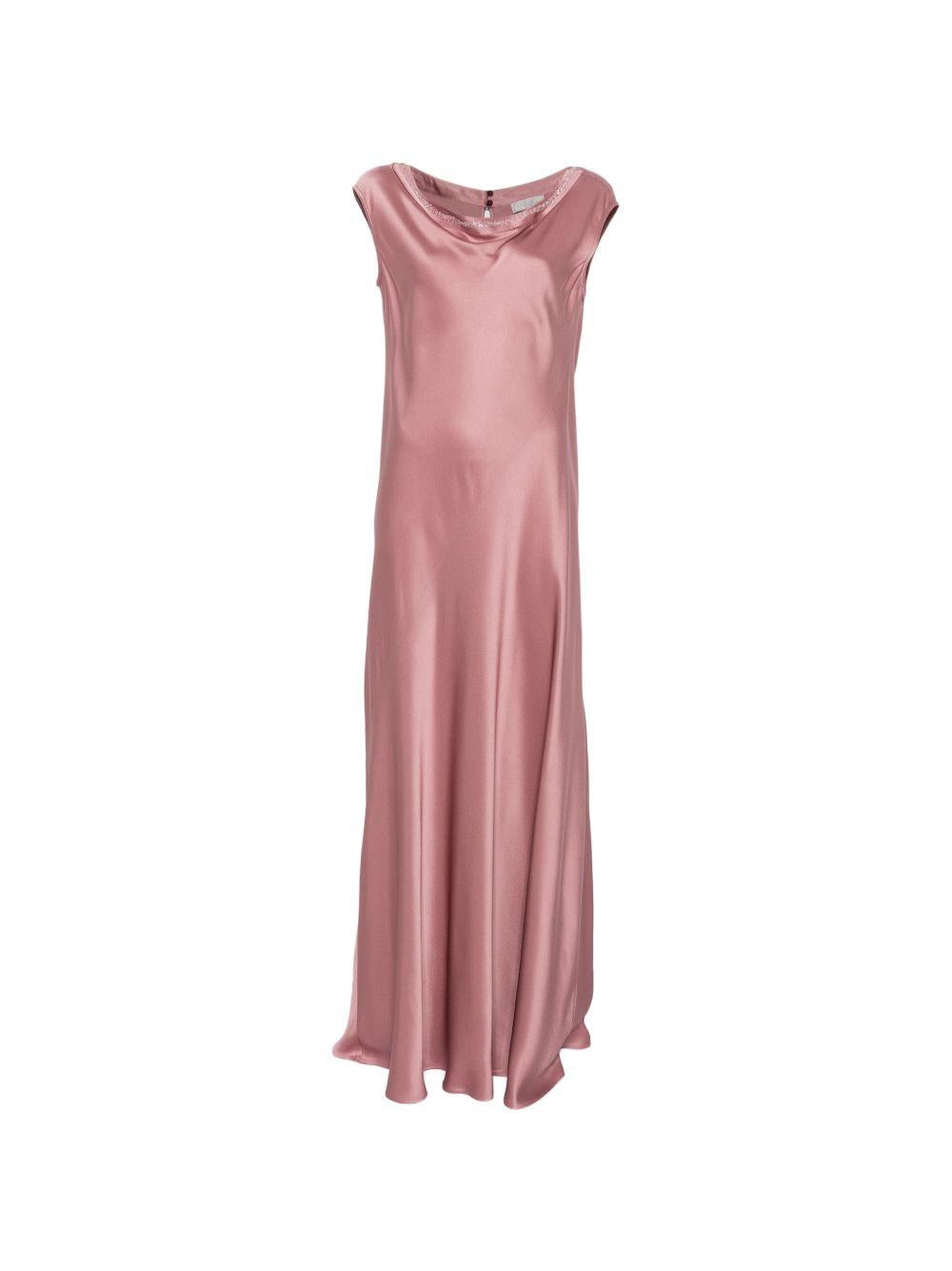 Abito lungo Maxwell decorato con paillettes in rosa Antonelli - donna 