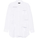 Camicia con cut-out in bianco Comme des Garçons Homme Plus - uomo 