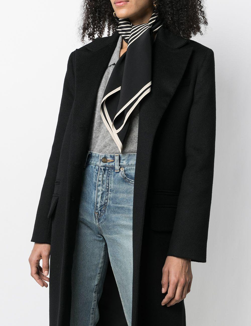 Foulard con stampa in nero toteme - donna 
