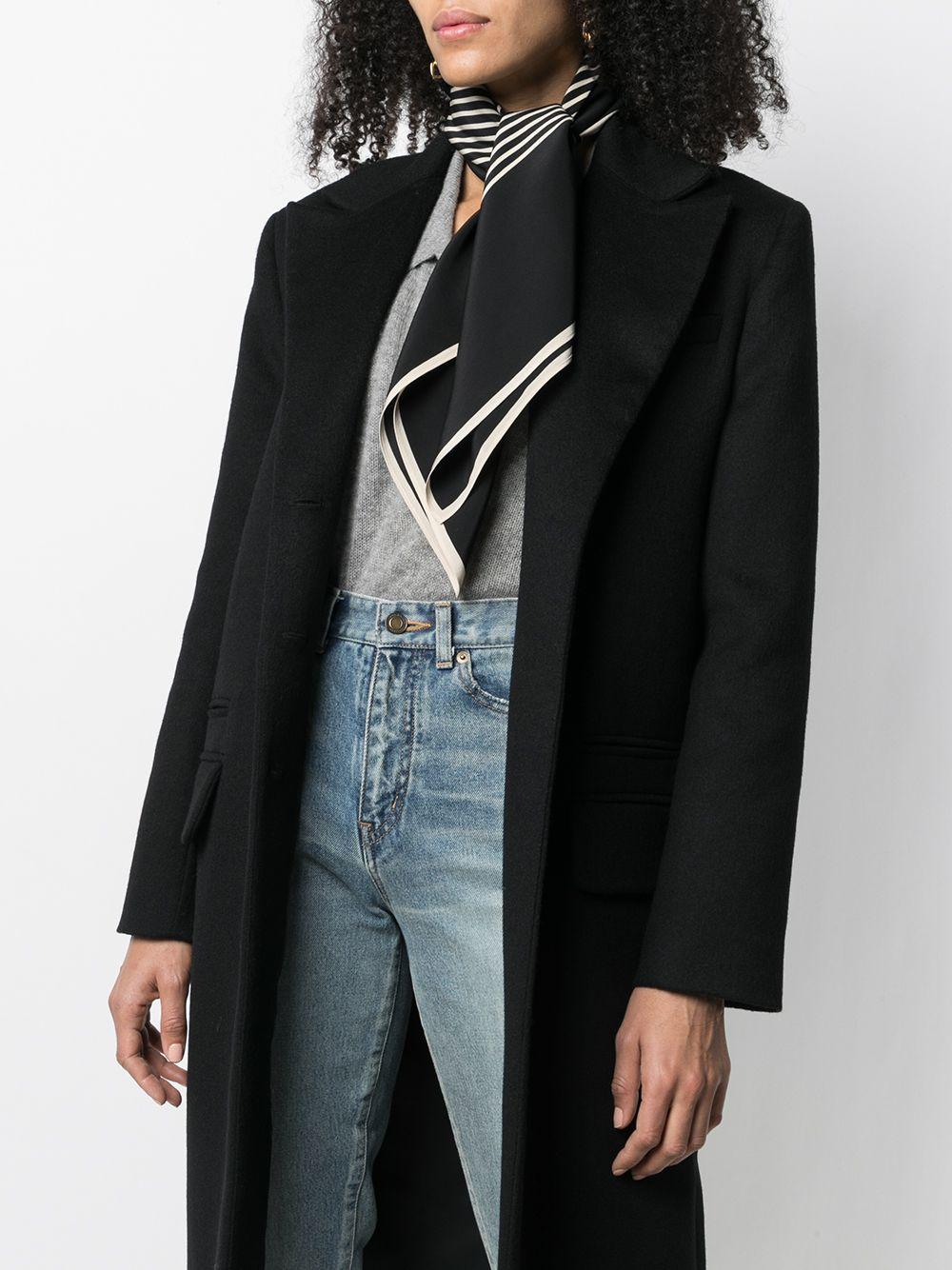 Foulard con stampa in nero toteme - donna 