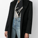Foulard con stampa in nero toteme - donna 