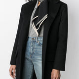 Foulard con stampa in nero toteme - donna 