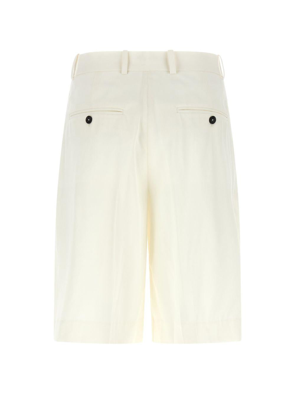 Shorts sartoriali con pieghe in bianco Toteme - donna 