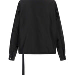 Giacca con collo a camicia e zip frontale in nero Rick owens drkshdw - uomo 